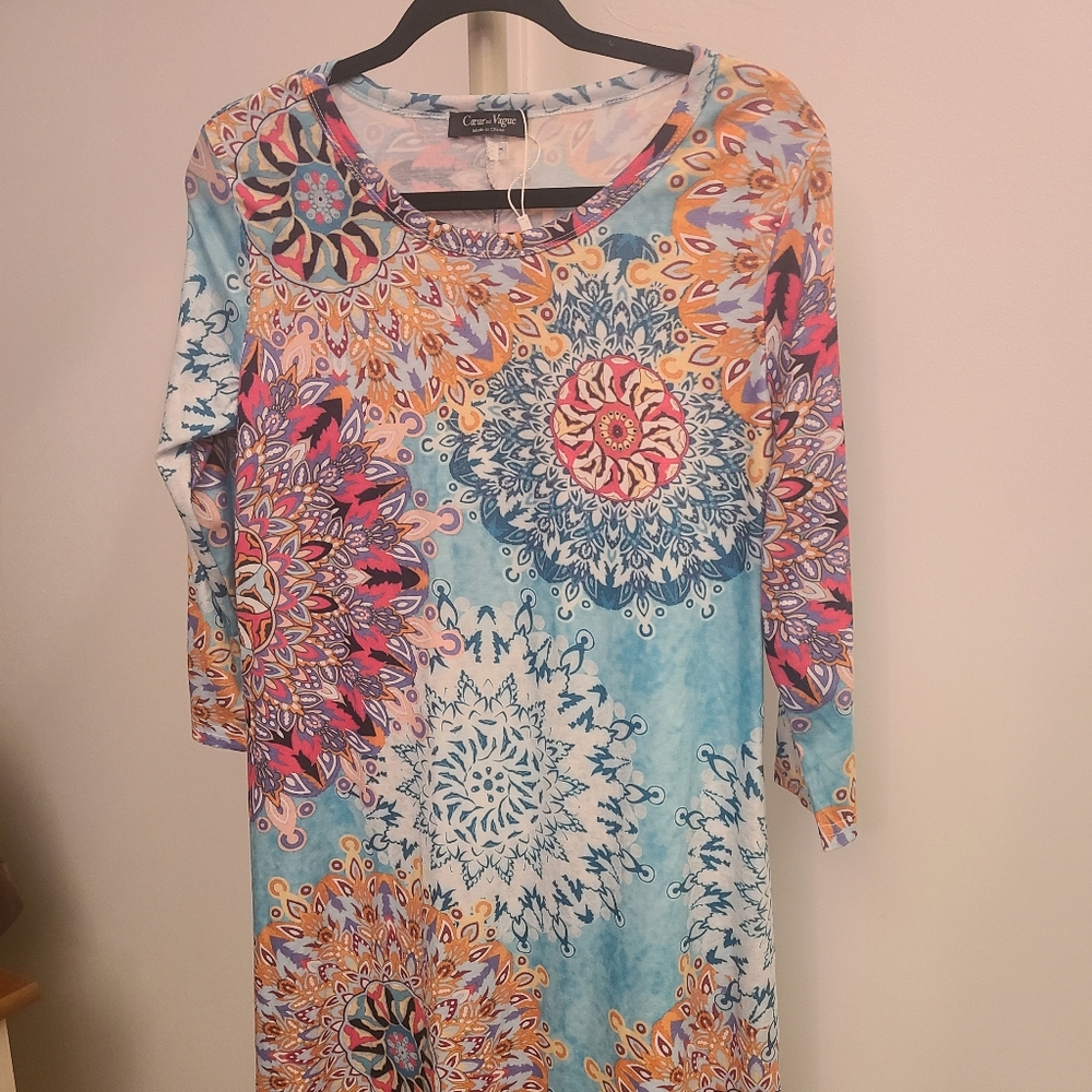 Boho inspired print dress